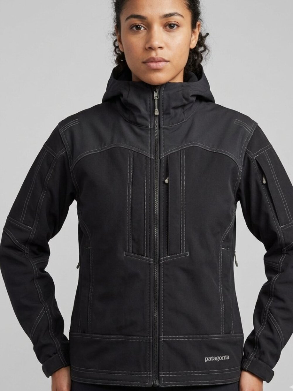 Patagonia Black Lined Windbreaker